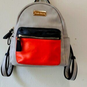 COPY - Claudia Canova orange & beige packpack ladies purse.